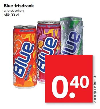 Aanbiedingen Blue frisdrank - Blue - Geldig van 24/09/2017 tot 30/09/2017 bij Deen Supermarkten