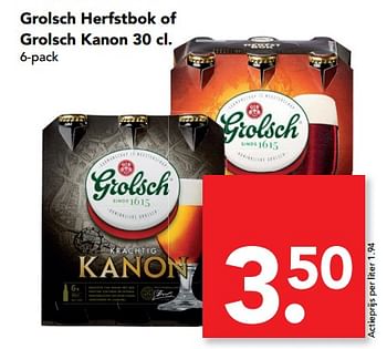 Aanbiedingen Grolsch herfstbok of grolsch kanon - Grolsch - Geldig van 24/09/2017 tot 30/09/2017 bij Deen Supermarkten