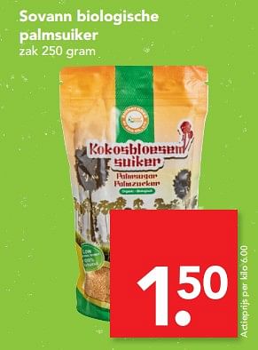 Aanbiedingen Sovann biologische palmsuiker - Sovann - Geldig van 24/09/2017 tot 30/09/2017 bij Deen Supermarkten