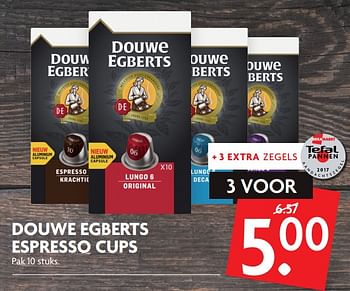 Aanbiedingen Douwe egberts espresso cups - Douwe Egberts - Geldig van 24/09/2017 tot 30/09/2017 bij Deka Markt