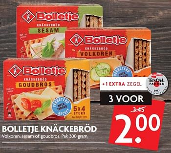 Aanbiedingen Bolletje knäckebröd - Bolletje - Geldig van 24/09/2017 tot 30/09/2017 bij Deka Markt