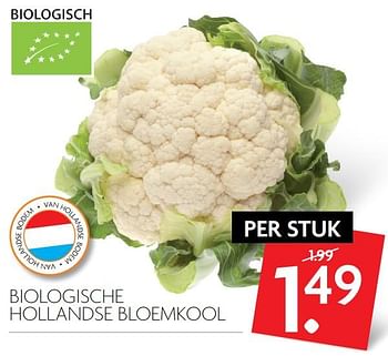 Aanbiedingen Biologische hollandse bloemkool - Huismerk - Deka Markt - Geldig van 24/09/2017 tot 30/09/2017 bij Deka Markt