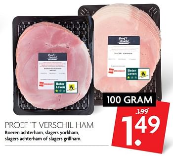 Aanbiedingen Proef `t verschil ham - Huismerk - Deka Markt - Geldig van 24/09/2017 tot 30/09/2017 bij Deka Markt