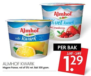 Aanbiedingen Almhof kwark - Almhof - Geldig van 24/09/2017 tot 30/09/2017 bij Deka Markt