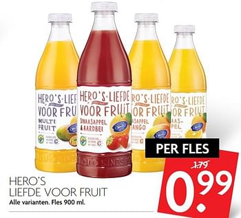 Aanbiedingen Hero`s liefde voor fruit - Hero - Geldig van 24/09/2017 tot 30/09/2017 bij Deka Markt