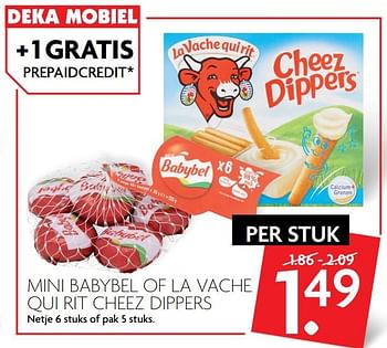 Aanbiedingen Mini babybel of la vache qui rit cheez dippers - Huismerk - Deka Markt - Geldig van 24/09/2017 tot 30/09/2017 bij Deka Markt