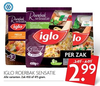 Aanbiedingen Iglo roerbak sensatie - Iglo - Geldig van 24/09/2017 tot 30/09/2017 bij Deka Markt