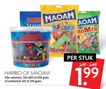 Aanbiedingen Haribo of maoam - Huismerk - Deka Markt - Geldig van 24/09/2017 tot 30/09/2017 bij Deka Markt