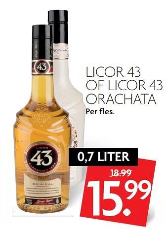 Aanbiedingen Licor 43 of licor 43 orachata - Licor 43 - Geldig van 24/09/2017 tot 30/09/2017 bij Deka Markt