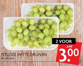 Aanbiedingen Pitloze witte druiven - Huismerk - Deka Markt - Geldig van 24/09/2017 tot 30/09/2017 bij Deka Markt