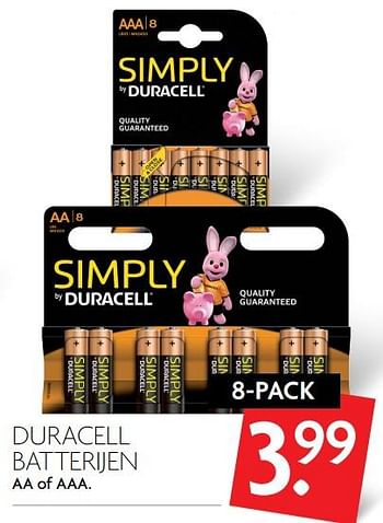 Aanbiedingen Duracell batterijen aa of aaa - Duracell - Geldig van 24/09/2017 tot 30/09/2017 bij Deka Markt