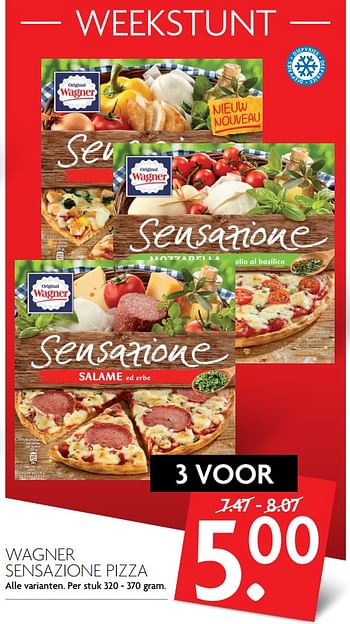 Aanbiedingen Wagner sensazione pizza - Original Wagner - Geldig van 24/09/2017 tot 30/09/2017 bij Deka Markt