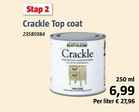Aanbiedingen Crackle top coat - Rust Oleum - Geldig van 15/09/2017 tot 08/10/2017 bij Bauhaus