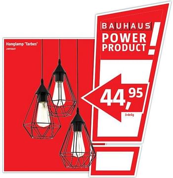 Aanbiedingen Hanglamp tarbes - Huismerk - Bauhaus - Geldig van 15/09/2017 tot 08/10/2017 bij Bauhaus