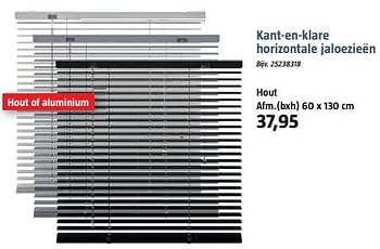 Aanbiedingen Kant-en-klare horizontale jaloezieën - Huismerk - Bauhaus - Geldig van 15/09/2017 tot 08/10/2017 bij Bauhaus