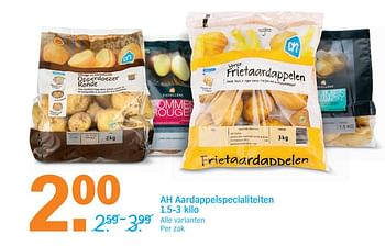 Aanbiedingen Ah aardappelspecialiteiten - Huismerk - Albert Heijn - Geldig van 25/09/2017 tot 01/10/2017 bij Albert Heijn