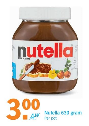 Aanbiedingen Nutella - Nutella - Geldig van 25/09/2017 tot 01/10/2017 bij Albert Heijn