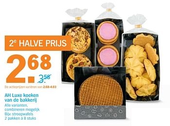 Aanbiedingen Ah luxe koeken van de bakkerij - Huismerk - Albert Heijn - Geldig van 25/09/2017 tot 01/10/2017 bij Albert Heijn