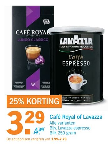 Aanbiedingen Lavazza espresso - Lavazza - Geldig van 25/09/2017 tot 01/10/2017 bij Albert Heijn