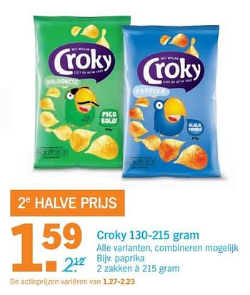 Aanbiedingen Croky paprika - Croky - Geldig van 25/09/2017 tot 01/10/2017 bij Albert Heijn