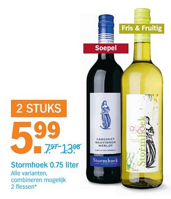 Aanbiedingen Stormhoek - Rode wijnen - Geldig van 25/09/2017 tot 01/10/2017 bij Albert Heijn