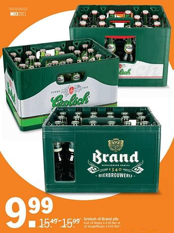 Aanbiedingen Grolsch of brand pils - Huismerk - Albert Heijn - Geldig van 25/09/2017 tot 01/10/2017 bij Albert Heijn