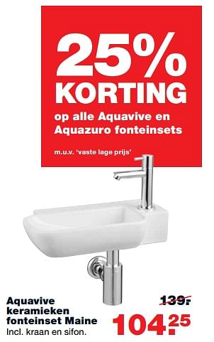 Aanbiedingen Aquavive keramieken fonteinset maine - AQUA VIVE - Geldig van 25/09/2017 tot 01/10/2017 bij Praxis