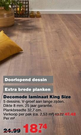 Aanbiedingen Decomode laminaat king size - DecoMode - Geldig van 25/09/2017 tot 01/10/2017 bij Praxis