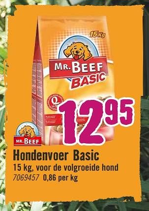 Aanbiedingen Hondenvoer basic - Mr. Beef - Geldig van 25/09/2017 tot 08/10/2017 bij Hornbach