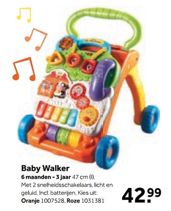 Aanbiedingen Baby walker oranje - Huismerk - Intertoys - Geldig van 25/09/2017 tot 15/10/2017 bij Intertoys