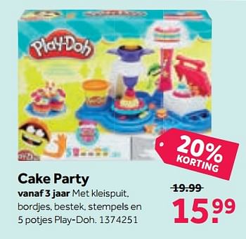 Aanbiedingen Cake party - Play-Doh - Geldig van 25/09/2017 tot 15/10/2017 bij Intertoys
