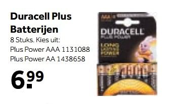 Aanbiedingen Duracell plus batterijen - Duracell - Geldig van 25/09/2017 tot 15/10/2017 bij Intertoys
