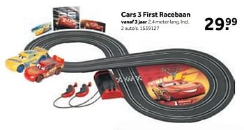 Aanbiedingen Cars 3 first racebaan - Cars - Geldig van 25/09/2017 tot 15/10/2017 bij Intertoys