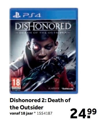 Aanbiedingen Dishonored 2: death of the outsider - Bethesda Game Studios - Geldig van 25/09/2017 tot 15/10/2017 bij Intertoys