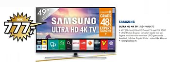 Aanbiedingen Samsung ultra hd 4k tv ue49ku6470 - Samsung - Geldig van 25/09/2017 tot 01/10/2017 bij Expert