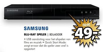 Aanbiedingen Samsung blu-ray speler bd-j4500r - Samsung - Geldig van 25/09/2017 tot 01/10/2017 bij Expert