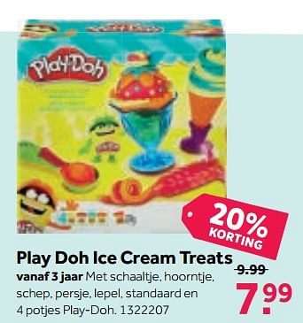 Aanbiedingen Play doh ice cream treats - Play-Doh - Geldig van 25/09/2017 tot 15/10/2017 bij Intertoys