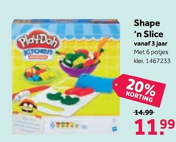 Aanbiedingen Shape `n slice - Play-Doh - Geldig van 25/09/2017 tot 15/10/2017 bij Intertoys