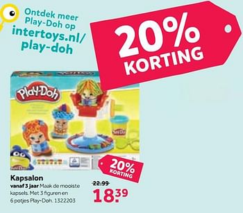 Aanbiedingen Kapsalon - Play-Doh - Geldig van 25/09/2017 tot 15/10/2017 bij Intertoys