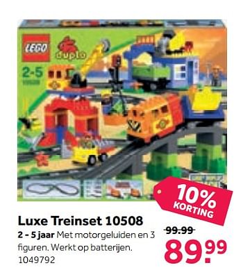 Aanbiedingen Luxe treinset 10508 - Lego - Geldig van 25/09/2017 tot 15/10/2017 bij Intertoys