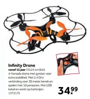 Aanbiedingen Infinity drone - Infinity - Geldig van 25/09/2017 tot 15/10/2017 bij Intertoys