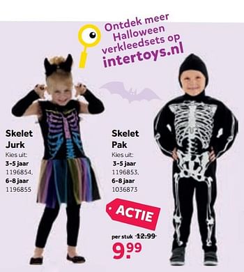 Aanbiedingen Skelet jurk - Huismerk - Intertoys - Geldig van 25/09/2017 tot 15/10/2017 bij Intertoys
