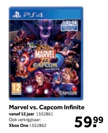 Aanbiedingen Marvel vs. capcom infinite - Capcom - Geldig van 25/09/2017 tot 15/10/2017 bij Intertoys