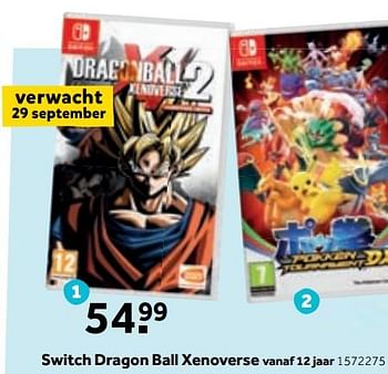 Aanbiedingen Switch dragon ball xenoverse - Nintendo - Geldig van 25/09/2017 tot 15/10/2017 bij Intertoys