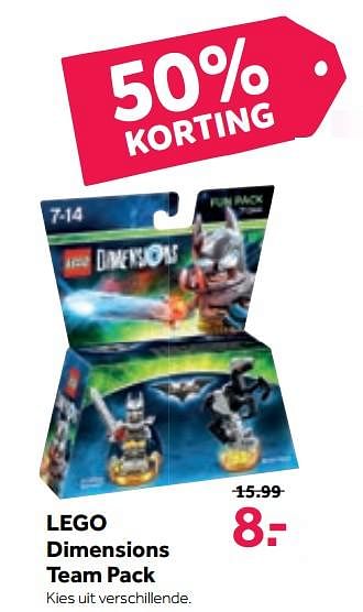 Aanbiedingen Lego dimensions team pack - Lego - Geldig van 25/09/2017 tot 15/10/2017 bij Intertoys