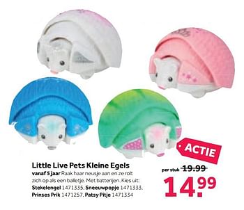 Aanbiedingen Little live pets kleine egels stekelengel - Little Live Pets - Geldig van 25/09/2017 tot 15/10/2017 bij Intertoys