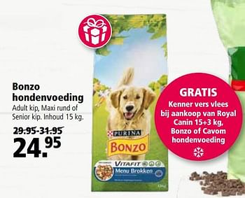 Aanbiedingen Bonzo hondenvoeding - Bonzo - Geldig van 25/09/2017 tot 08/10/2017 bij Welkoop