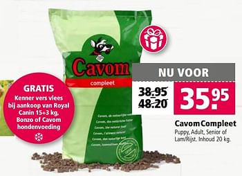 Aanbiedingen Cavom compleet - Cavom - Geldig van 25/09/2017 tot 08/10/2017 bij Welkoop