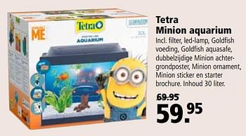 Aanbiedingen Tetra minion aquarium - Tetra - Geldig van 25/09/2017 tot 08/10/2017 bij Welkoop