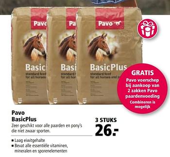 Aanbiedingen Pavo basicplus - Pavo - Geldig van 25/09/2017 tot 08/10/2017 bij Welkoop